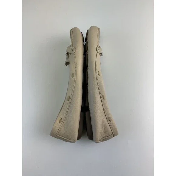 J Crew Soft Leather Loafer Taupe Bridle Bit Moccasin Toe Slip On Flat Womens 9 - Picture 10 of 12